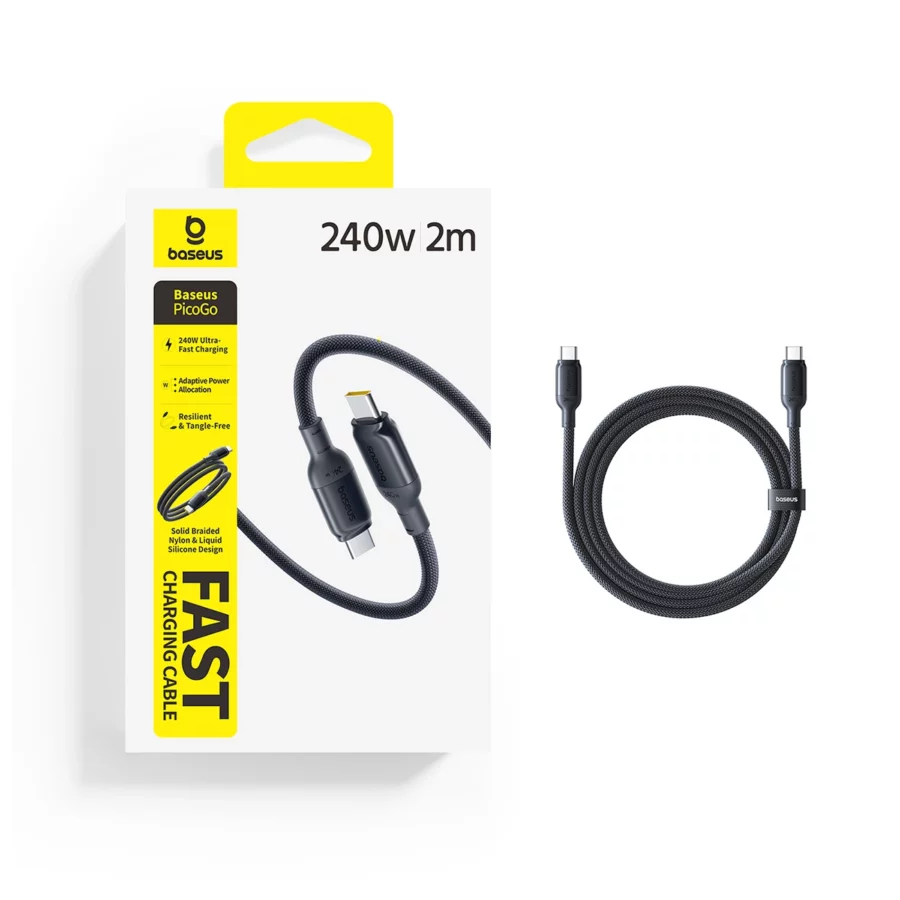 Kabel Baseus PicoGo 240W USB-C - USB-C 2m - czarny