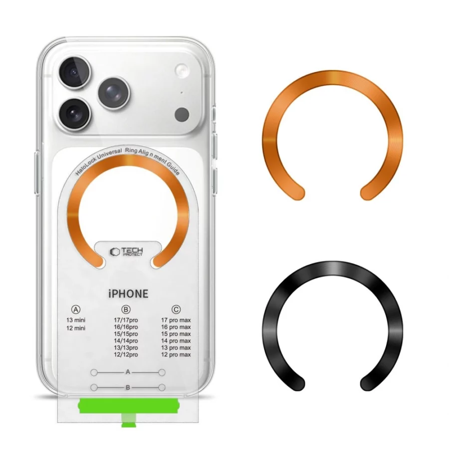 Pierścień magnetyczny Tech-Protect MMP-210 MagSafe 2-Pack - pomarańczowy / czarny