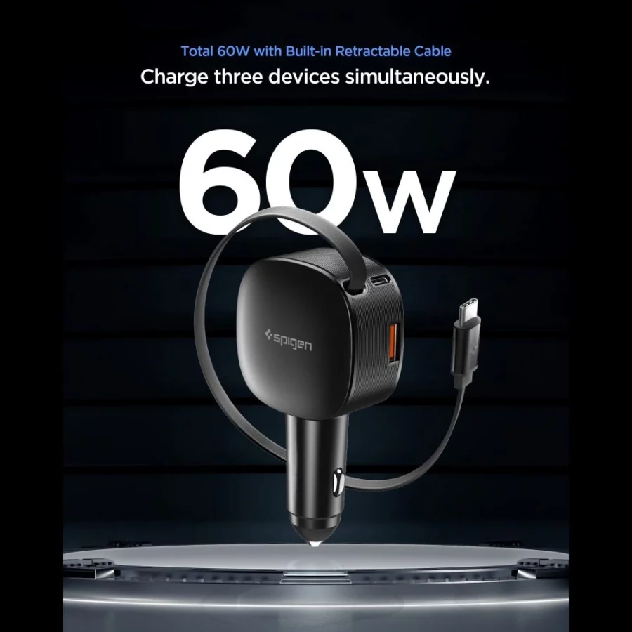 Ładowarka samochodowa Spigen EV603BT 60W - czarna