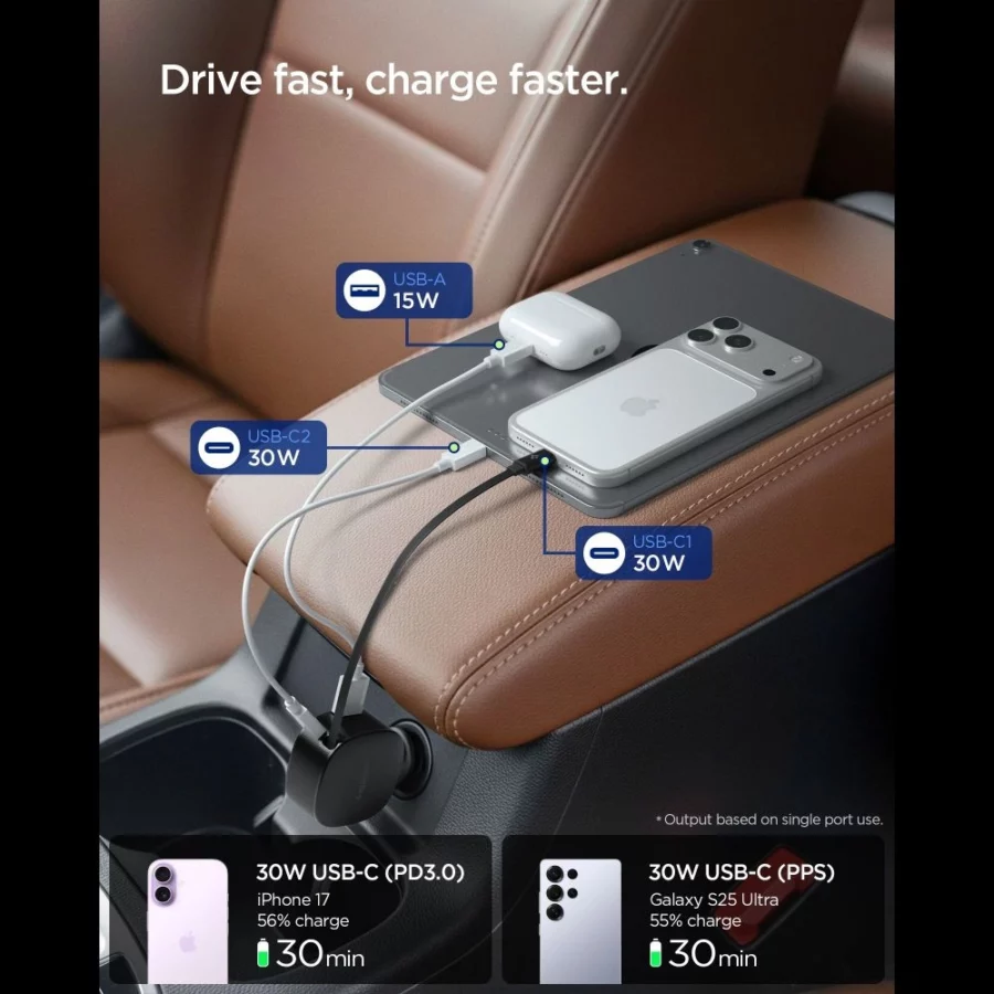 Ładowarka samochodowa Spigen EV603BT 60W - czarna