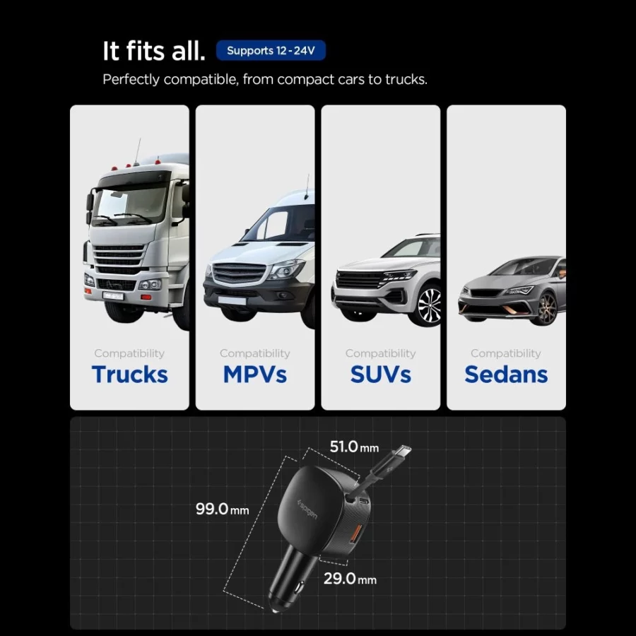 Ładowarka samochodowa Spigen EV603BT 60W - czarna