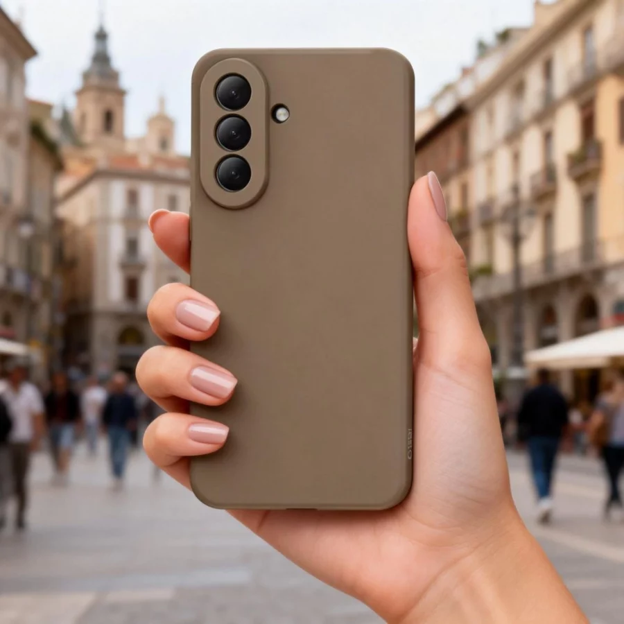 Etui Tech-Protect Icon na Samsung Galaxy A37 5G - brązowe