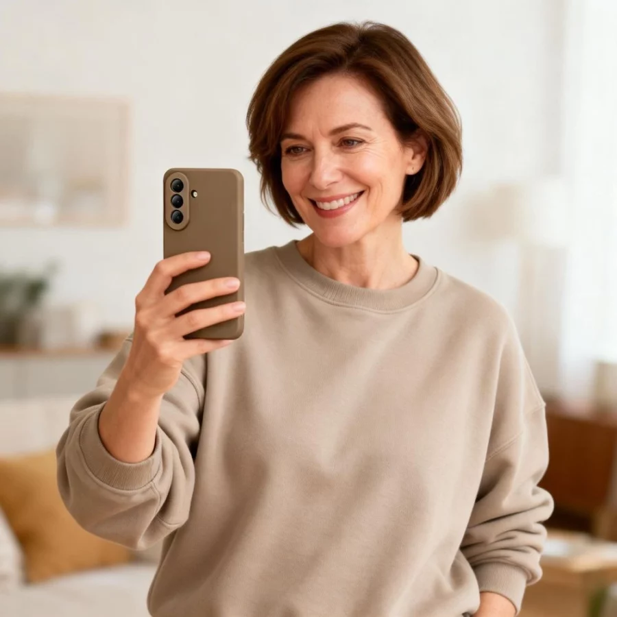 Etui Tech-Protect Icon na Samsung Galaxy A57 5G - brązowe
