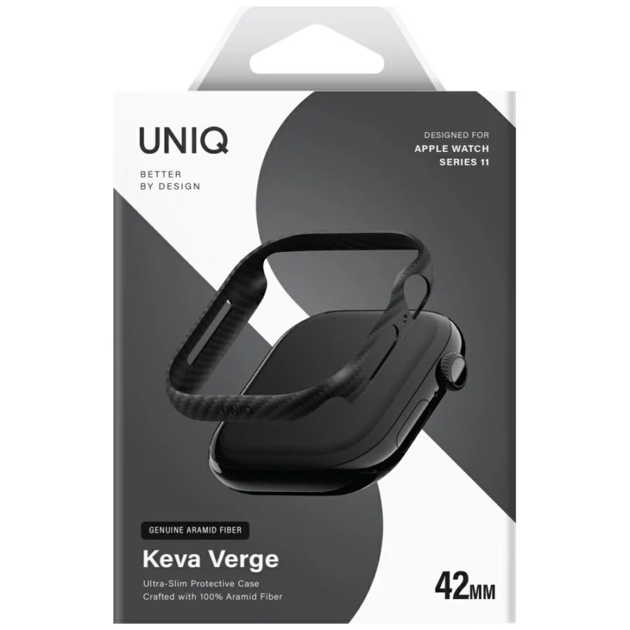 Etui UNIQ Keva Verge na Apple Watch 42 mm - czarne