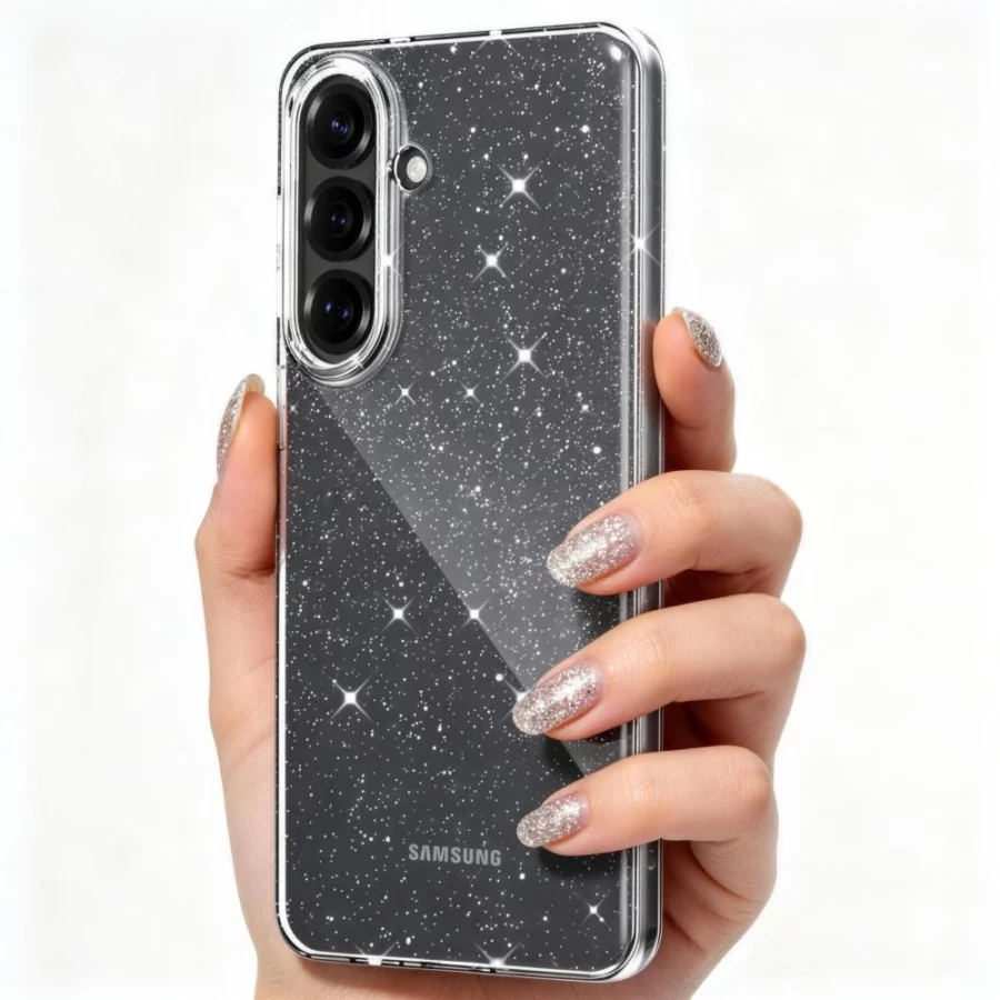 Etui Tech-Protect FlexAir na Samsung Galaxy S26 - przezroczysto-brokatowe