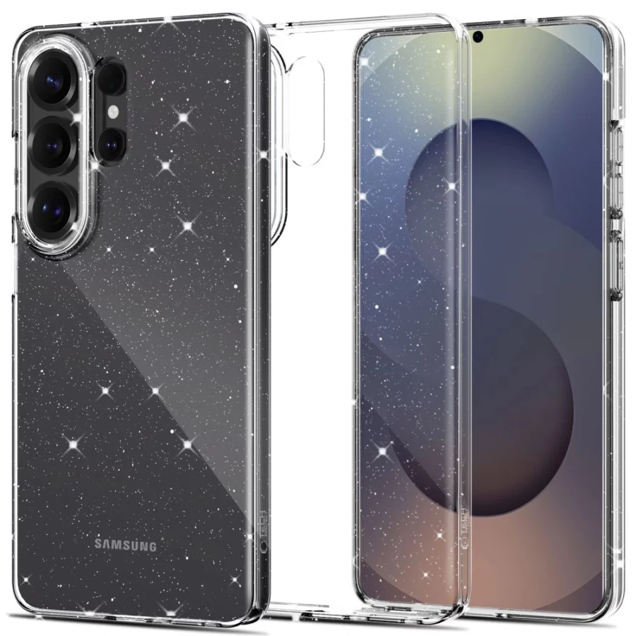 Etui Tech-Protect FlexAir na Samsung Galaxy S26 Ultra - przezroczysto-brokatowe