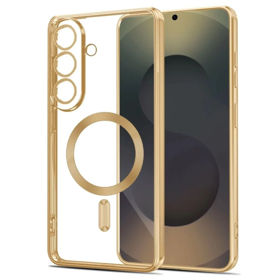 Etui Tech-Protect MagFlex na Samsung Galaxy S26+ - przezroczysto-złote