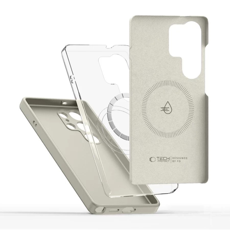 Etui Tech-Protect Silicone MagSafe na Samsung Galaxy S26 Ultra - beżowe