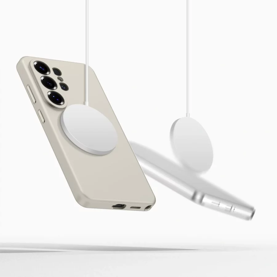 Etui Tech-Protect Silicone MagSafe na Samsung Galaxy S26 Ultra - beżowe