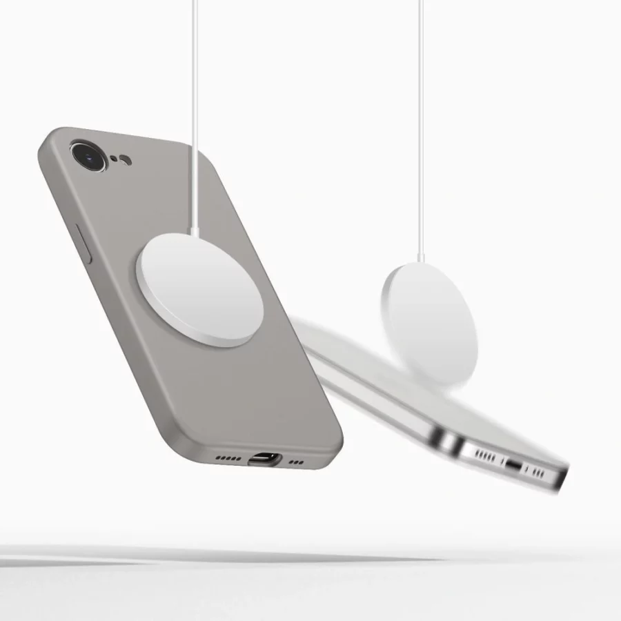 Etui Tech-Protect Silicone MagSafe na iPhone 16e / 17e - szare