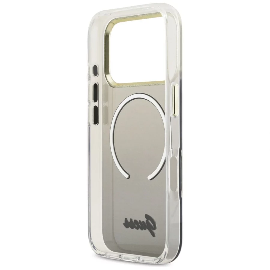 Etui Guess IML Gradient Script Metal MagSafe na iPhone 17 Pro Max - czarne