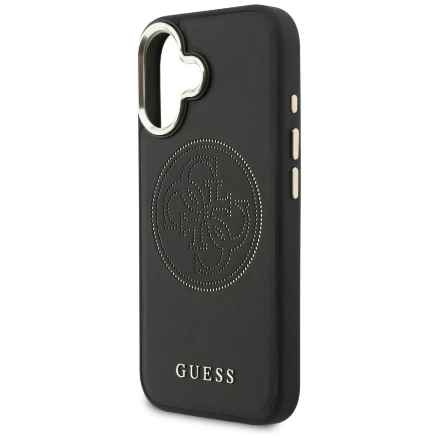 Etui Guess Perforated 4G MagSafe na iPhone 17 - czarne