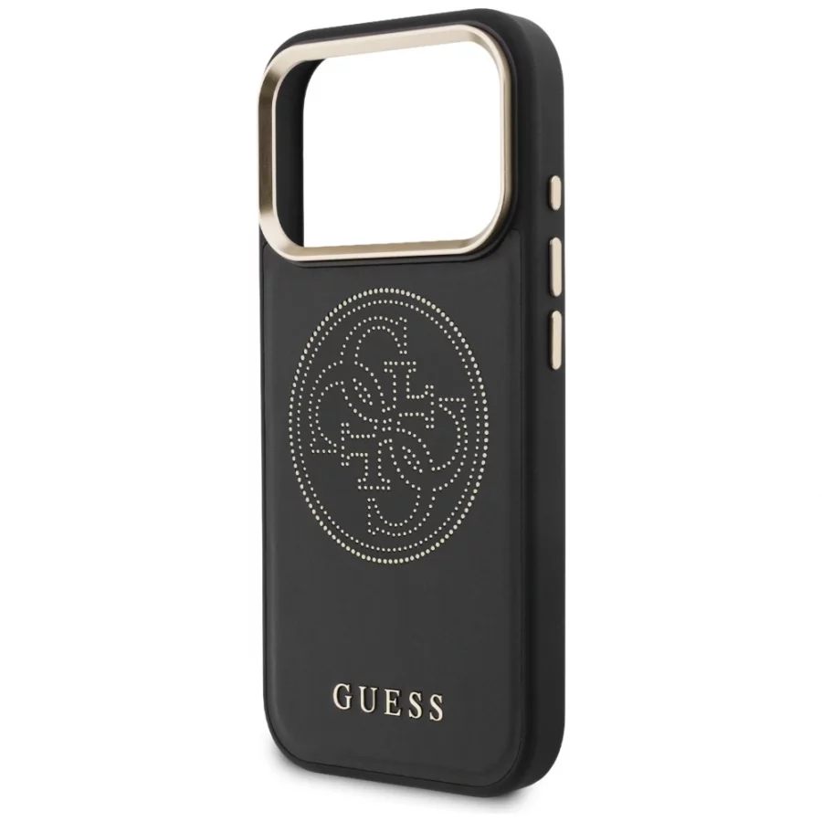 Etui Guess Perforated 4G MagSafe na iPhone 17 Pro - czarne