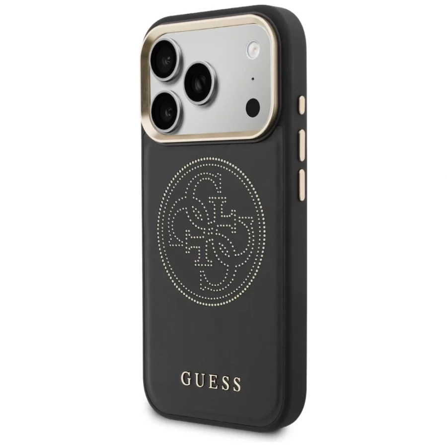 Etui Guess Perforated 4G MagSafe na iPhone 17 Pro Max - czarne