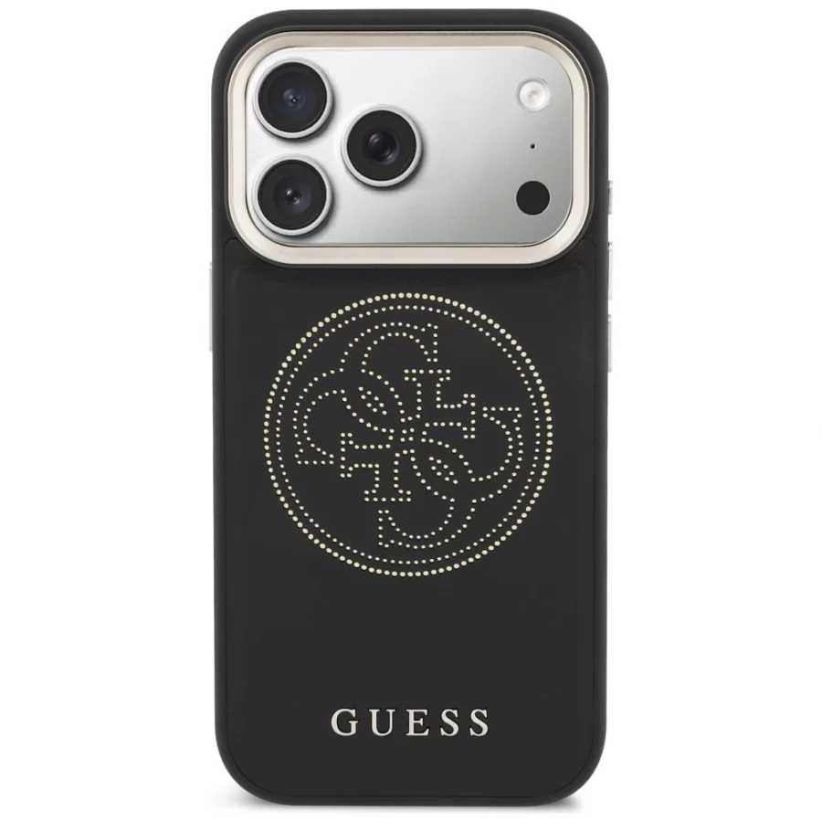Etui Guess Perforated 4G MagSafe na iPhone 17 Pro Max - czarne
