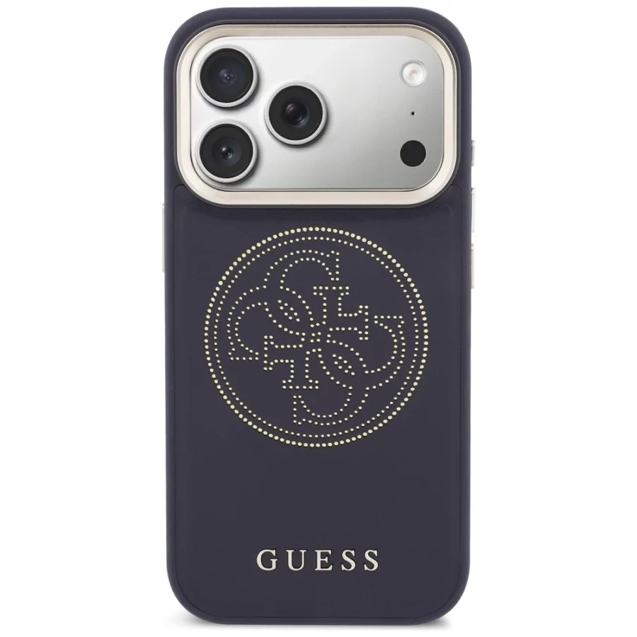 Etui Guess Perforated 4G MagSafe na iPhone 17 Pro Max - niebieskie