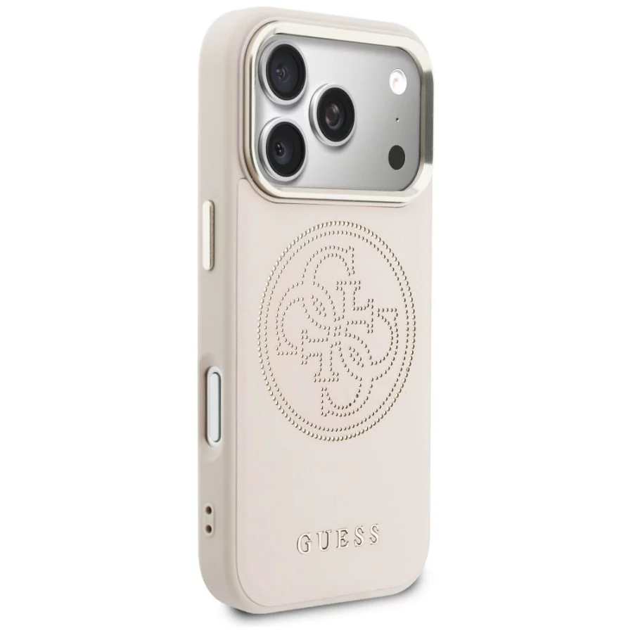 Etui Guess Perforated 4G MagSafe na iPhone 17 Pro Max - różowe
