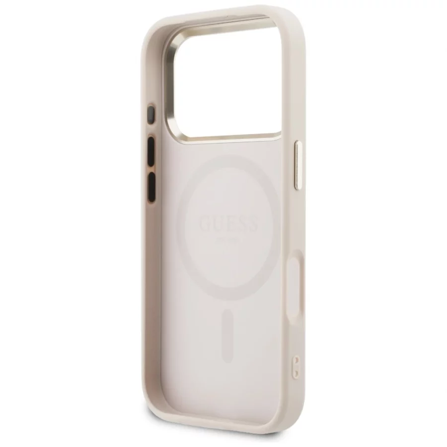 Etui Guess Perforated 4G MagSafe na iPhone 17 Pro Max - różowe