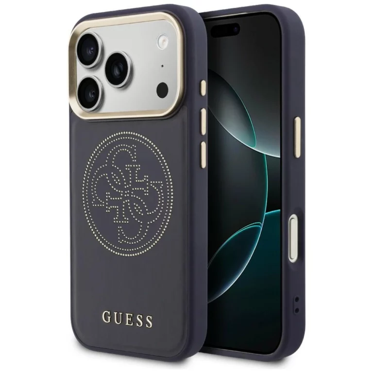 Etui Guess Perforated 4G MagSafe na iPhone 17 Pro - niebieskie