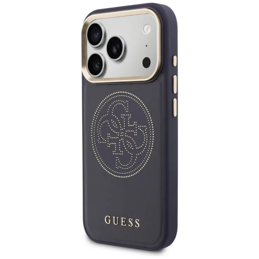 Etui Guess Perforated 4G MagSafe na iPhone 17 Pro - niebieskie