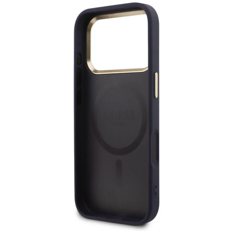 Etui Guess Perforated 4G MagSafe na iPhone 17 Pro - niebieskie