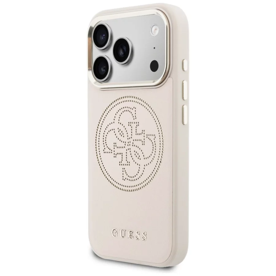Etui Guess Perforated 4G MagSafe na iPhone 17 Pro - różowe