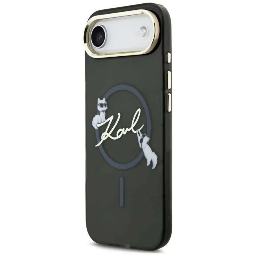 Etui Karl Lagerfeld IML Choupettes Karl  Script Logo MagSafe na iPhone Air - czarne