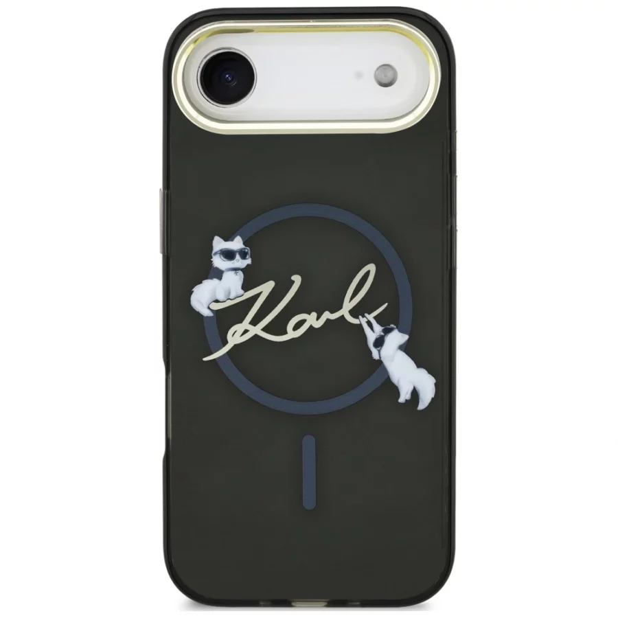 Etui Karl Lagerfeld IML Choupettes Karl  Script Logo MagSafe na iPhone Air - czarne