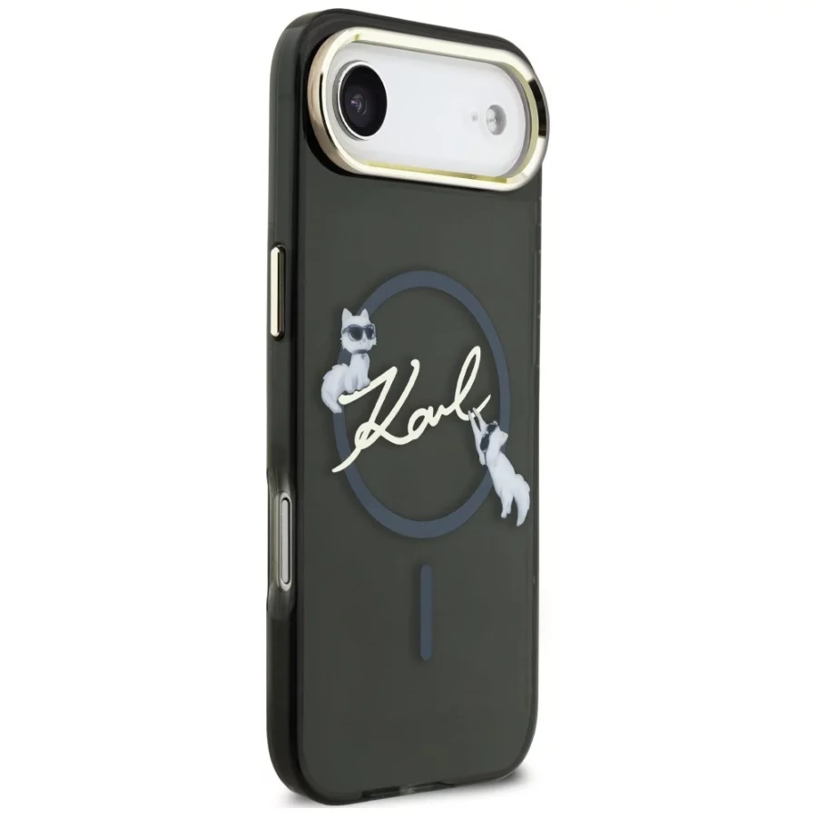 Etui Karl Lagerfeld IML Choupettes Karl  Script Logo MagSafe na iPhone Air - czarne