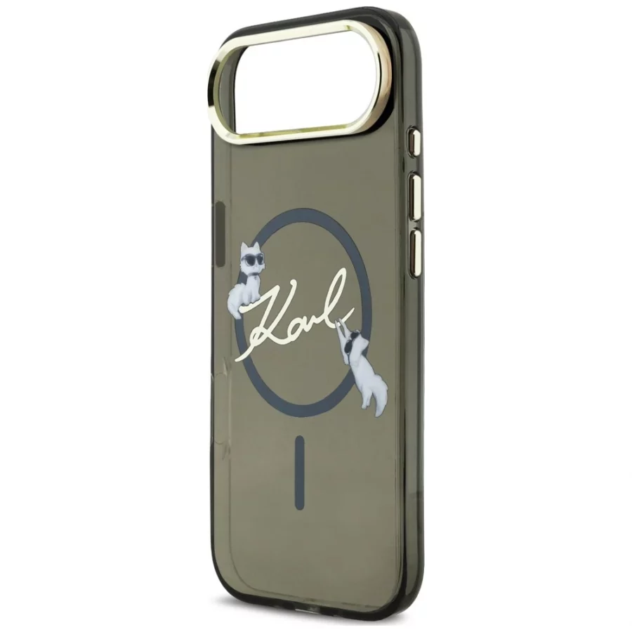 Etui Karl Lagerfeld IML Choupettes Karl  Script Logo MagSafe na iPhone Air - czarne