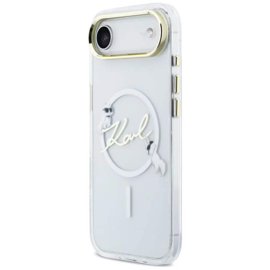 Etui Karl Lagerfeld IML Choupettes Karl  Script Logo MagSafe na iPhone Air - przezroczyste