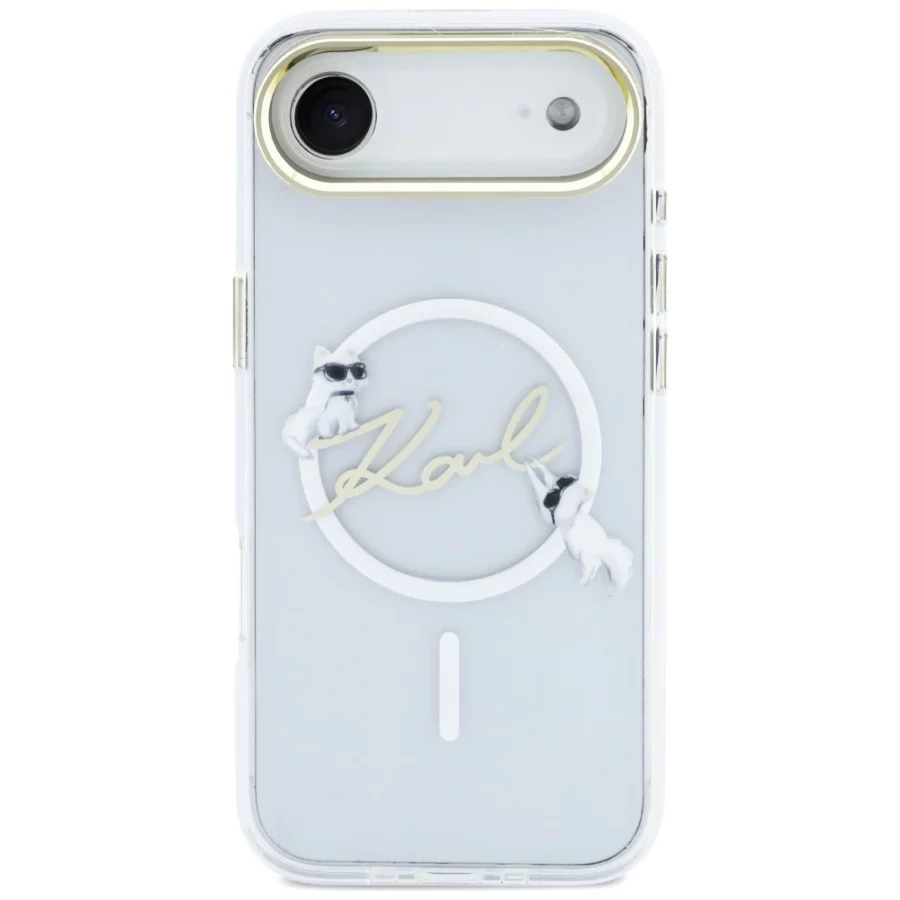Etui Karl Lagerfeld IML Choupettes Karl  Script Logo MagSafe na iPhone Air - przezroczyste