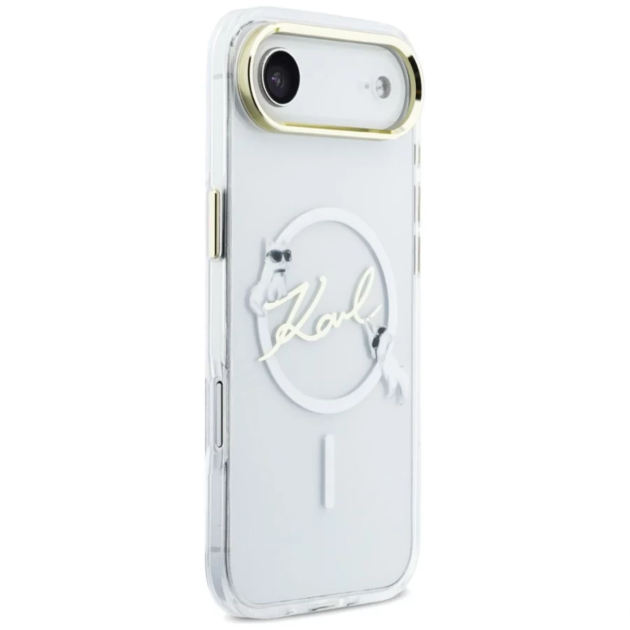 Etui Karl Lagerfeld IML Choupettes Karl  Script Logo MagSafe na iPhone Air - przezroczyste