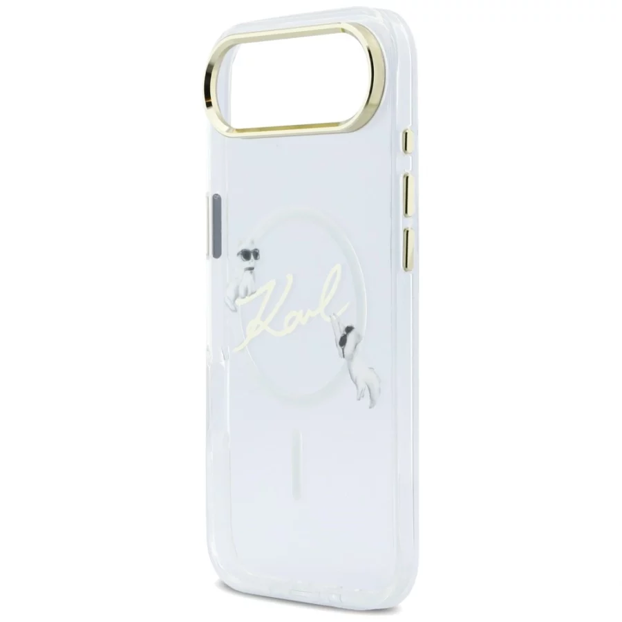 Etui Karl Lagerfeld IML Choupettes Karl  Script Logo MagSafe na iPhone Air - przezroczyste