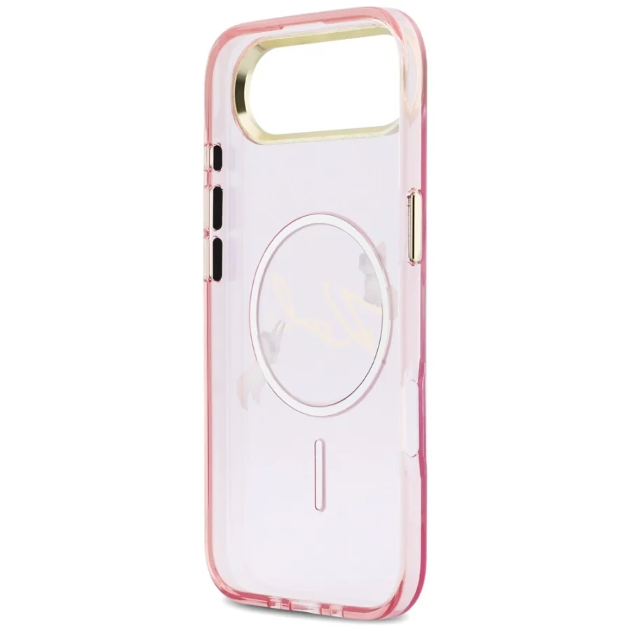 Etui Karl Lagerfeld IML Choupettes Karl  Script Logo MagSafe na iPhone Air - różowe