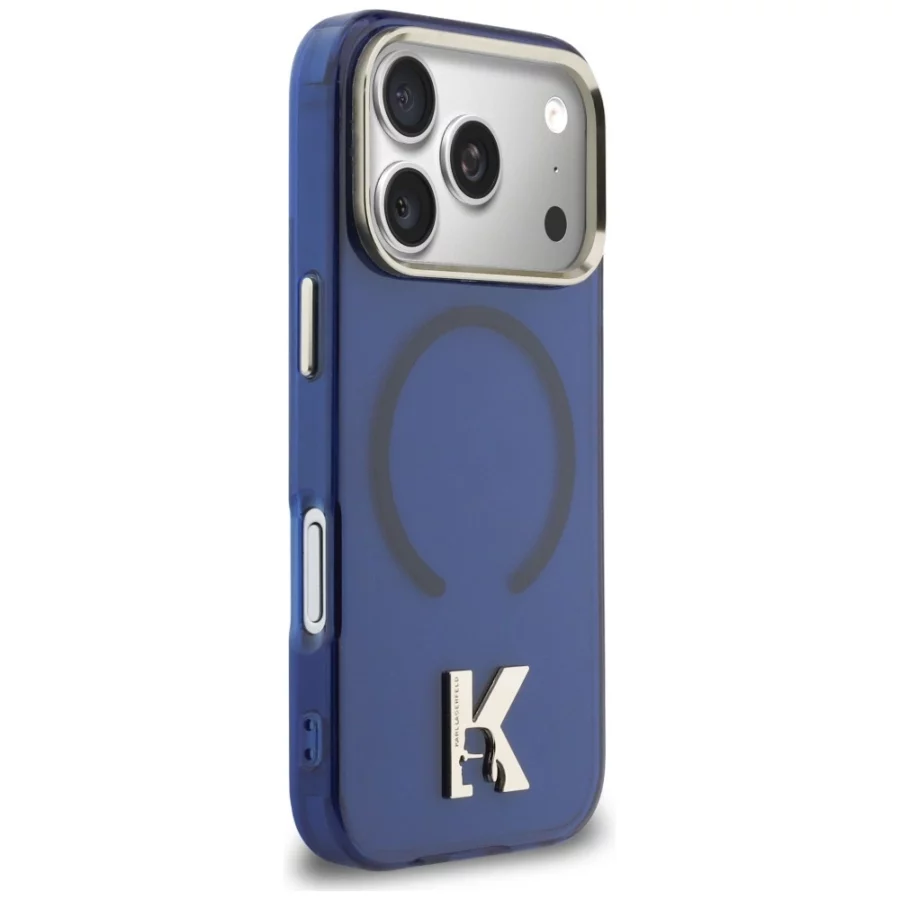 Etui Karl Lagerfeld IML K Head Logo MagSafe na iPhone 17 Pro - niebieskie