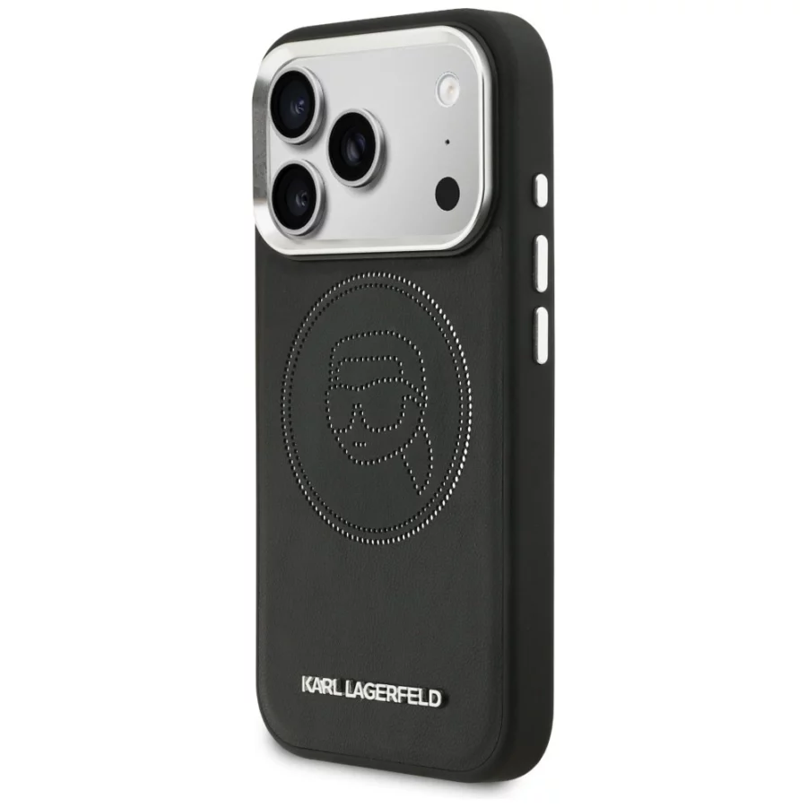 Etui Karl Lagerfeld K Head Point Logo MagSafe na iPhone 17 Pro - czarne