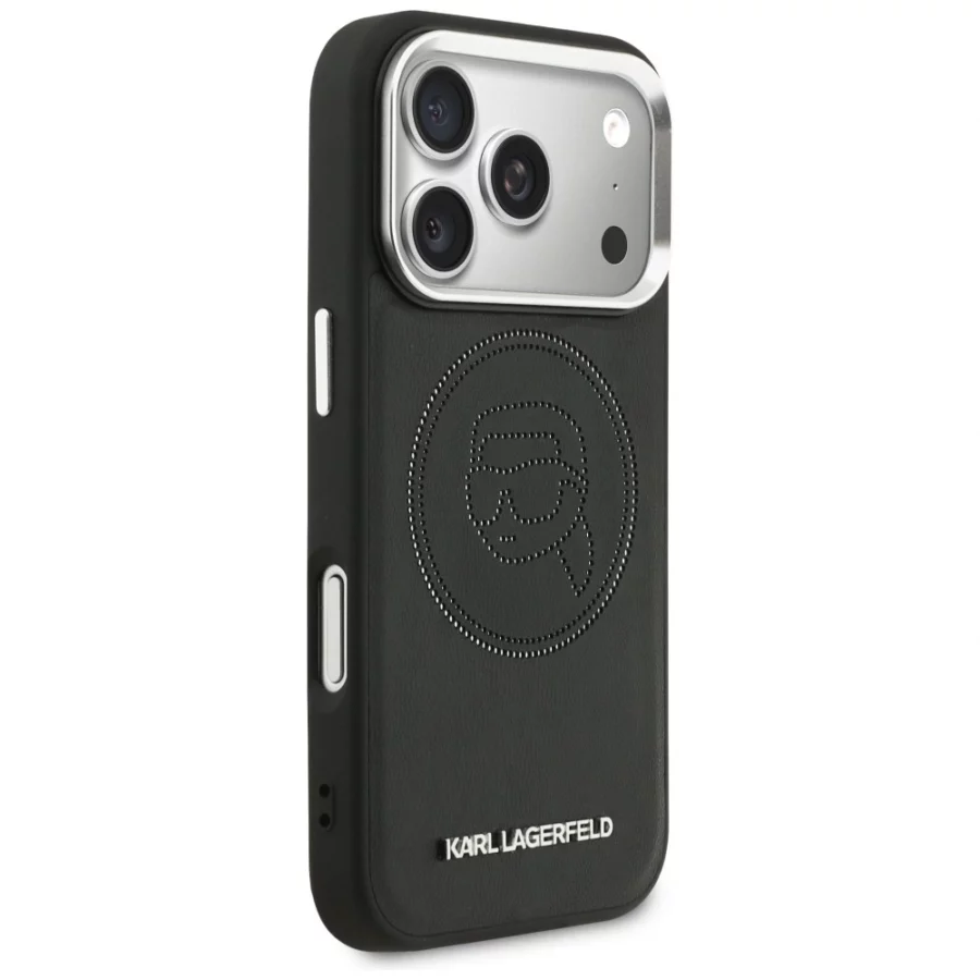 Etui Karl Lagerfeld K Head Point Logo MagSafe na iPhone 17 Pro - czarne