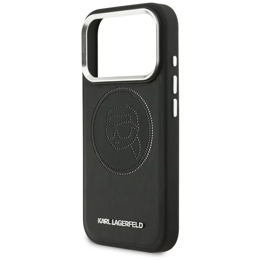 Etui Karl Lagerfeld K Head Point Logo MagSafe na iPhone 17 Pro - czarne