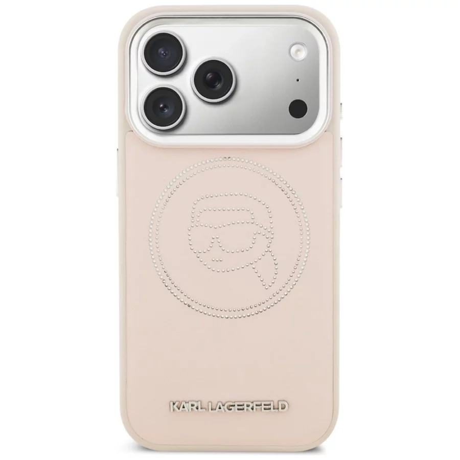 Etui Karl Lagerfeld K Head Point Logo MagSafe na iPhone 17 Pro Max - różowe