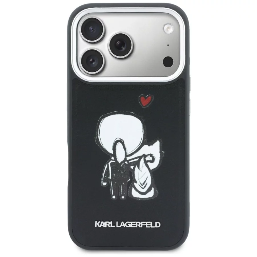Etui Karl Lagerfeld Karl & Choupette Back Logo MagSafe na iPhone 17 Pro - czarne