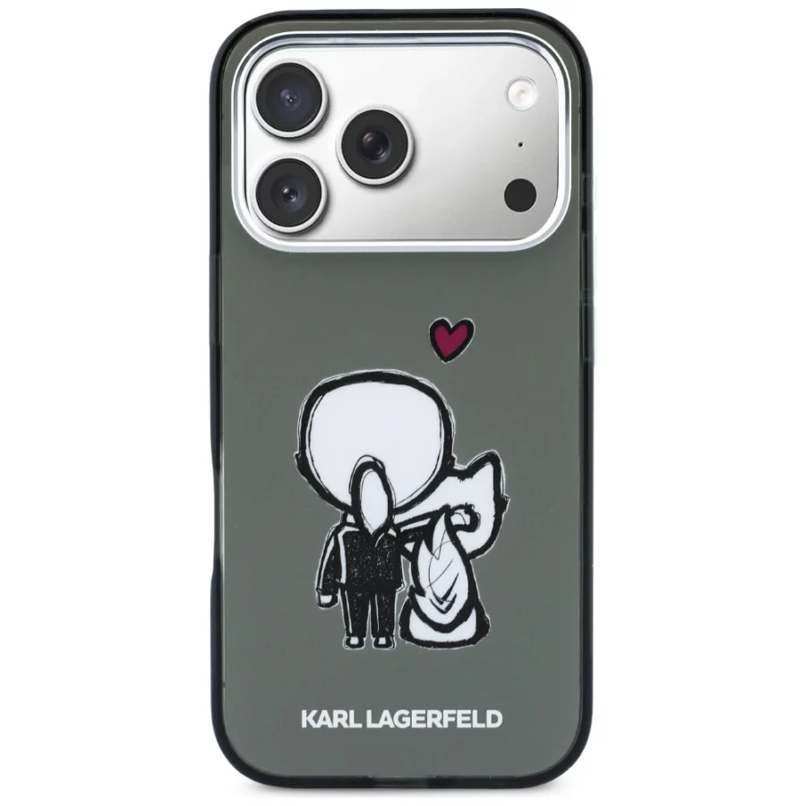 Etui Karl Lagerfeld Karl & Choupette Back MagSafe na iPhone 17 Pro - czarne