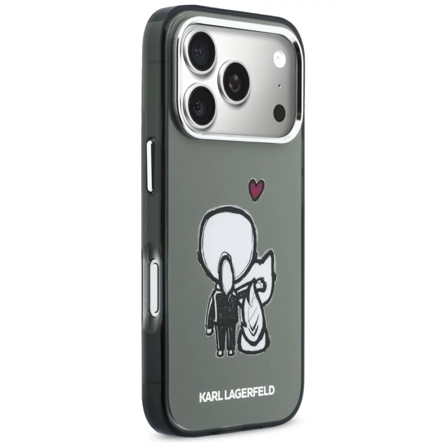 Etui Karl Lagerfeld Karl & Choupette Back MagSafe na iPhone 17 Pro - czarne