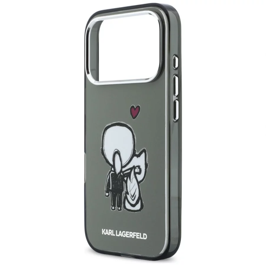 Etui Karl Lagerfeld Karl & Choupette Back MagSafe na iPhone 17 Pro - czarne
