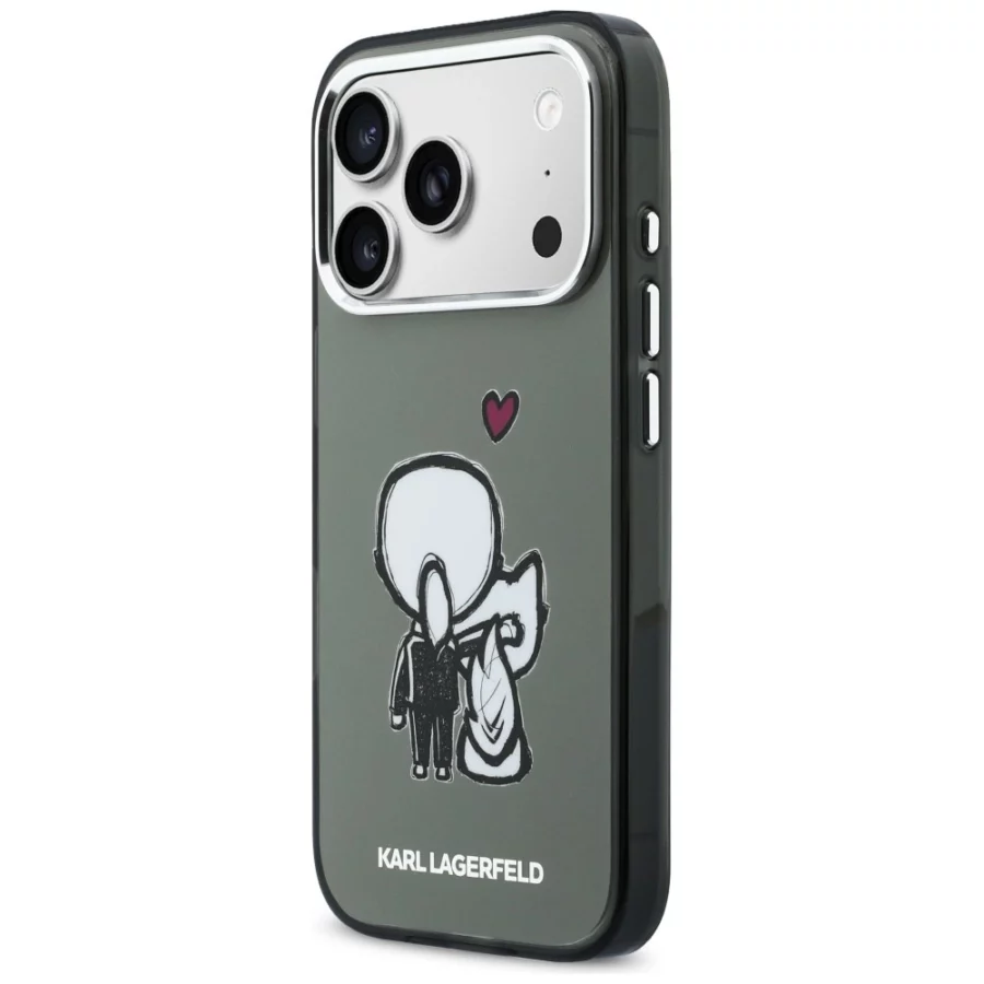 Etui Karl Lagerfeld Karl & Choupette Back MagSafe na iPhone 17 Pro Max - czarne