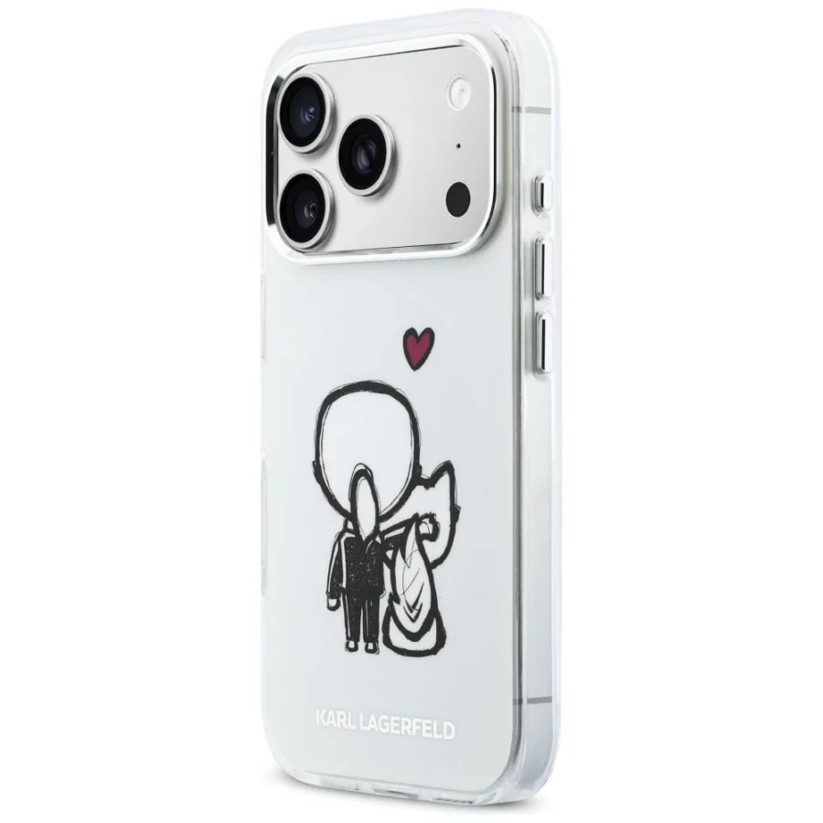 Etui Karl Lagerfeld Karl & Choupette Back MagSafe na iPhone 17 Pro Max - przezroczyste