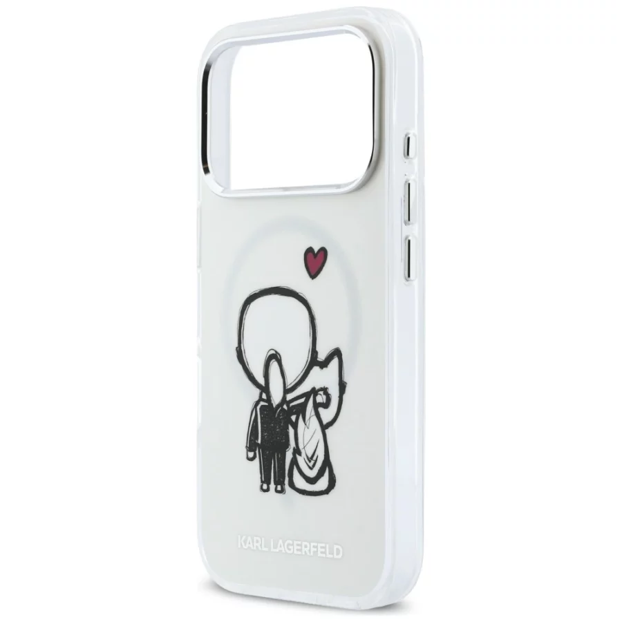 Etui Karl Lagerfeld Karl & Choupette Back MagSafe na iPhone 17 Pro Max - przezroczyste