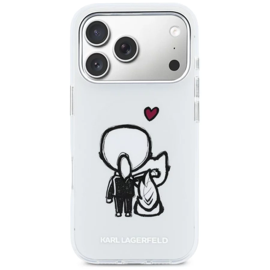 Etui Karl Lagerfeld Karl & Choupette Back MagSafe na iPhone 17 Pro - przezroczyste