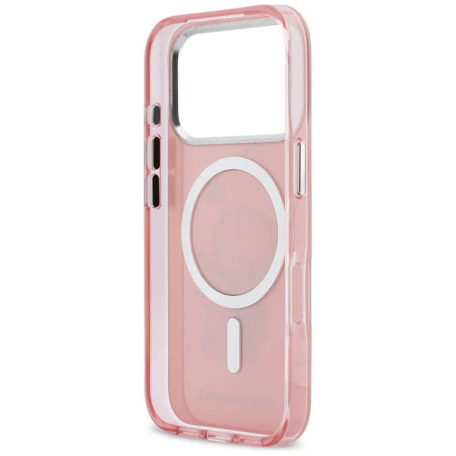Etui Karl Lagerfeld Karl & Choupette Back MagSafe na iPhone 17 Pro - różowe