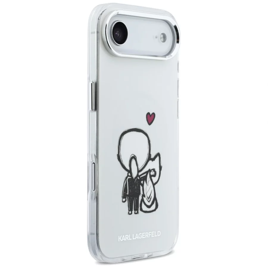Etui Karl Lagerfeld Karl & Choupette Back MagSafe na iPhone Air - przezroczyste